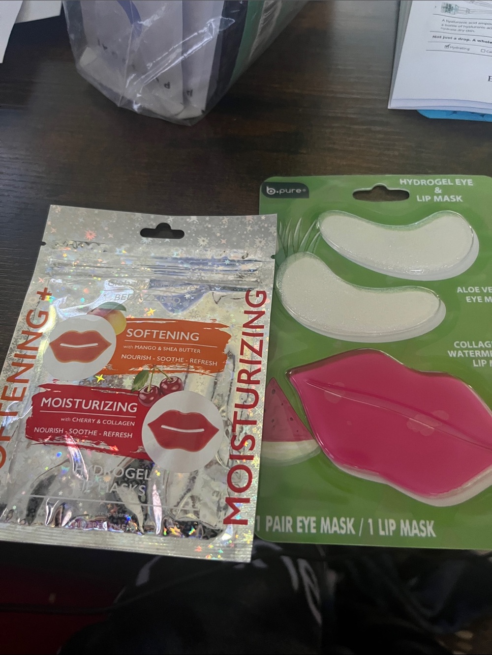 Hydrogel Eye & Lip Mask Duo with Pink Lip Mask